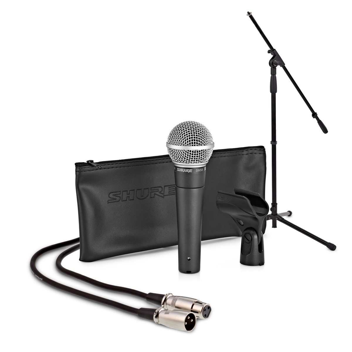 Shure SM58 Microfono Dinamico Vocal Soporte Cable Clip